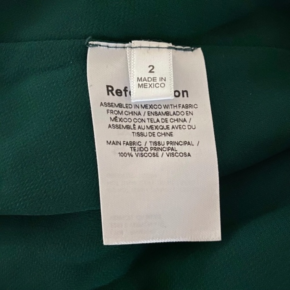 NEW Reformation Juliette Dress Emerald 2 - Picture 12 of 17
